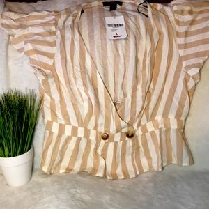 Striped Cropped Shirt